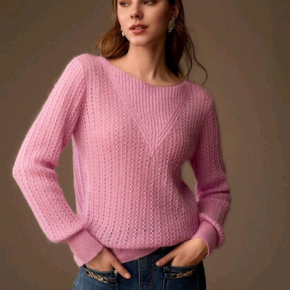 SOLID BOAT NECK SWEATER - Picture 4 of 4
